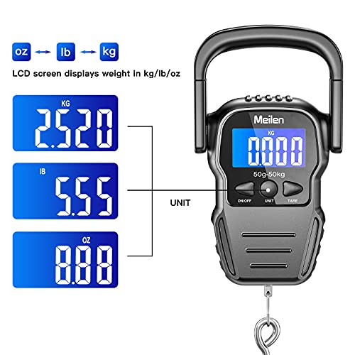 Digital Fish Scale fishing weights Scale, hanging scale digital weight  Backlight LCD Display 110lb/50kg Electronic Balance Digital Fishing Postal