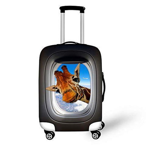 Bigcardesigns 3D Giraffe Print Travel Suitcase Protector Trolley Case Cover 22"-24" Sleeve