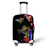 For U Designs 22-25 Inch Black Classic Flag Polyester Elastic Luggage Cover With Zipper