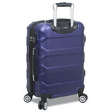 Dejuno Logan 3-Piece Hardside Spinner Combination Lock Luggage Set, Navy