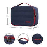 ECOSUSI Travel Makeup Bag Cosmetic Bag Organizer with Removable Mirror and Adjustable Dividers,