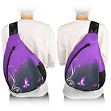 ICOLOR Canvas Sling Backpack, Multipurpose Crossbody Shoulder Bag Beach Tote Pack Bags for Men Women Hiking Cycling Walking Dog Travel Daypack