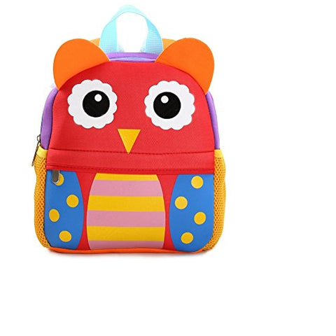 Samber Children Backpacks 3D Cute Zoo Animal Cartoon Schoolbag (Owl)
