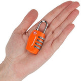 6 Pack TSA Approved Luggage Locks for Travel Safety, Small 4 Digit Combination Padlocks for Suitcases, Lockers & Bags