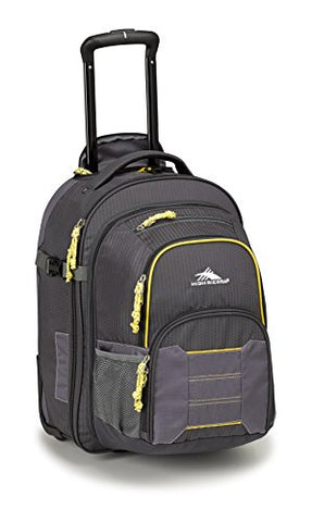 High Sierra Ultimate Access 2.0 Carry On Wheeled Backpack, Mercury/Charcoal/Yell-O