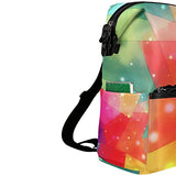 Colourlife Multicolor Block Stylish Casual Shoulder Backpacks Laptop School Bags Travel