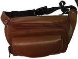 Winn International Harness Large Leather Fanny Pack In Black Faux Croc
