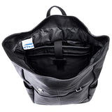 McKlein, S Series, Kennedy, Pebble Grain Calfskin Leather, 17" Leather Dual Access Laptop Backpack, Black (88735)