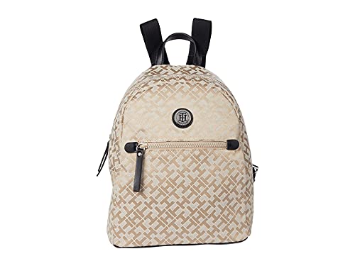 Tommy Hilfiger Willow II-Backpack-Geometric Jacquard w/Colored Trim Khaki Tonal/Black One Size