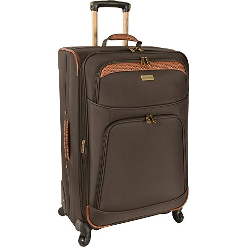 Tommy Bahama Santorini 28 Inch Expandable Spinner, Dark Brown/Cognac, One Size
