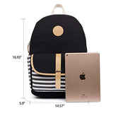 BOSTANTEN Canvas Backpack Purse Lightweight School Bag Daypack for Women