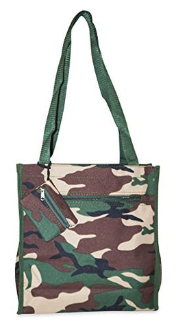 Ever Moda Camo Tote Bag (Green)