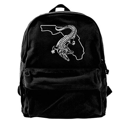 Florida Gator Gators Fishing Travel Laptop Backpack Gifts Basic Canvas Backpack Fits 15 Inch Computer Bag