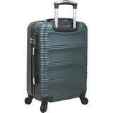 Dejuno Helix 3-Piece Hardside Spinner Luggage Set, Black, One Size