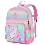 Unicorn Backpack for Little Girls,VASCHY Cute Rainbow Glitter Lightweight Water Resistant Preschool Backpack for Kids,Toddlers Kindergarten School Bag