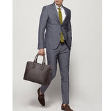 Banuce Genuine Leather Briefcase for Men Business Slim Laptop Attach Case Tote Menssenger Bag