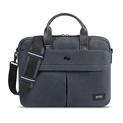 Solo Gavin Waxed Canvas Slim Brief, Indigo