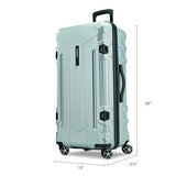 American Tourister Trip Locker Hardside Checked Luggage with Dual Spinner Wheels, Silver