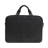 Boconi Tyler Tumbled Sleeve Leather Brief In Coffee W/ Khaki