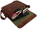 15 Inch Half Flap Leather Messenger Bag for Work, Laptop Shoulder Bag, New Job Gifts for Men and