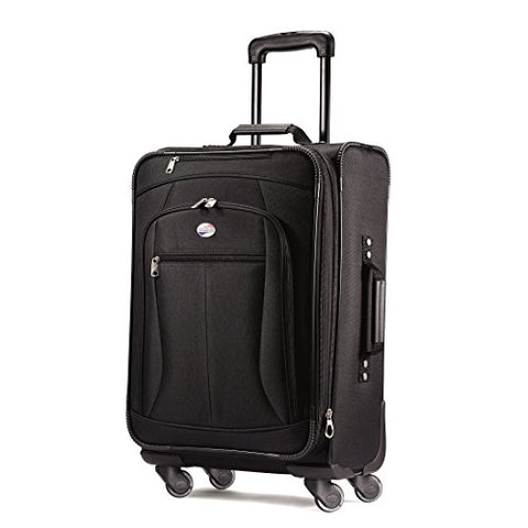 American Tourister Luggage Pop Extra 21" Carry On Spinner Suitcase (21", Black)