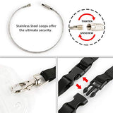 Landisun Cruise Tags Luggage Tag ID Holds with Zip Seal & Steel Loops Thick PVC Bag of 8 Pack.