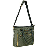 Kenneth Cole Reaction Chelsea Chevron 15" Laptop & Tablet Business Tote W/Removable Shoulder Strap, Olive, Laptop