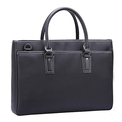 Banuce Mens Black Waterproof Nylon 14" Laptop Messenger Bag Business Briefcase A4 Shoulder Tote