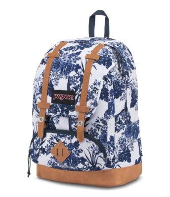jansport baughman backpack white blue SuperBreak cut padded shoulder straps and a printed liner add comfort and style you can feel from homeroom to late JanSport Right Pack Backpack -