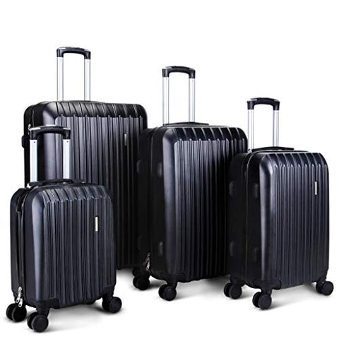 Hardside Spinner Luggage 4 Piece Abs Luggage Set Light Travel Case -16" 20" 24" 28"
