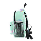 GIOVANIOR Cute Cartoon Unicorn Mint Green Polka Dots Travel School Backpack for Boys Girls Kids
