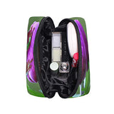 Toiletry Bag Mr Frog Animals Reptiles Bud Flower Womens Beauty Makeup Case Brush Cosmetic Organizer