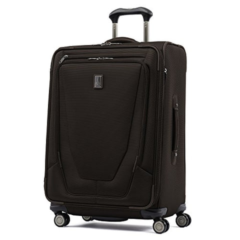 Travelpro Luggage Crew 11 25" Expandable Spinner Suitcase W/Suiter, Mahogany Brown