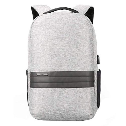 TRE Business Laptop Backpack Water Resistant Anti-Theft College Backpack with USB Charging Port Computer Backpacks for Women Men, Casual Hiking Travel Daypack (Color : Light Gray)