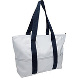 Sailor Bags Sailcloth Tote Bag (White/Red Straps, Medium)