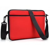 Kroo Nd13Scr1 13.3" Messenger Style Neoprene Bag Case With Front And Rear Pockets, Red