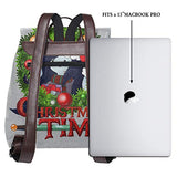 Adventure Christmas Time Wreath Marceline Cartoon Network Fashion Design Leather Backpack For Women Men College School Bookbag Weekend Travel Daypack