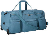 Kipling Women'S Discover Solid Large Wheeled Duffle Bag, Blue Bird