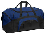 Port & Company Color Block Sport Zipper Duffel Bag_True Royal/Black_Osfa