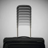 Samsonite Lineate Expandable Softside Checked Luggage with Spinner Wheels, 25 Inch, Obsidian Black