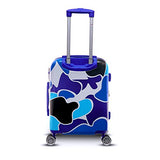 Gabbiano Camo Collection 3 Piece Hardside Spinner Set (Blue)