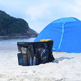 Bulex Extra Large Beach Bags and Totes - XXL Mesh Tote Bag with Pockets & Zipper, Heavy Duty, Lightweight & Foldable - Oversized Carry Tote Bag for Towels, Perfect to Carry all items for Your Family