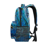 Stylish Tuna Yellowfin Fish Backpack- Lightweight School College Travel Bags, ChunBB 16" x 11.5" x 8"