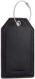 Casmonal Luggage Tags with Full Back Privacy Cover w/Steel Loops (black 02 pcs set)