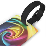 Luggage Tags Rainbow Rose Airplane Name Tag Holder Labels