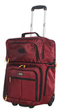 Lucas Luggage 15" Carry On Expandable Wheeled Under Seat Bag With Usb Port (Red)