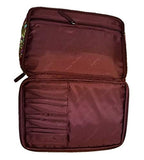 Vera Bradley Iconic Large Blush and Brush Make-Up Cosmetic Case, Signature Cotton (Resort Medallion/Burgundy)