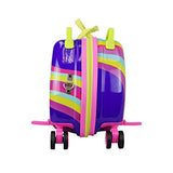 Nickelodeon Shimmer and Shine"Rainbow" - Carry On Luggage" Kids Ride-On Suitcase