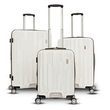 Gabbiano Avila Collection 3-Piece Hardside Upright Spinner Set (White)