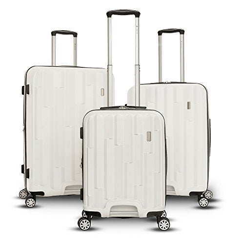 Gabbiano Avila Collection 3-Piece Hardside Upright Spinner Set (White)